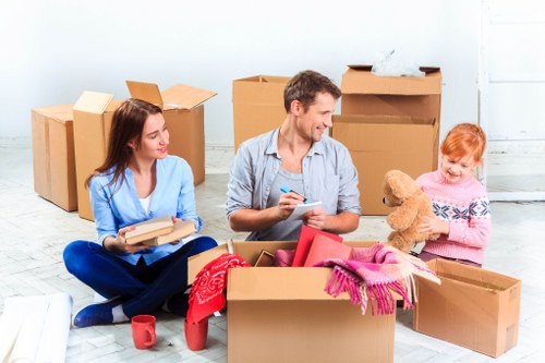 Removal team planning a home move near riverside apartments in Rotherhithe