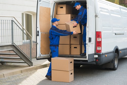 Local removals truck near Canada Water and Rotherhithe