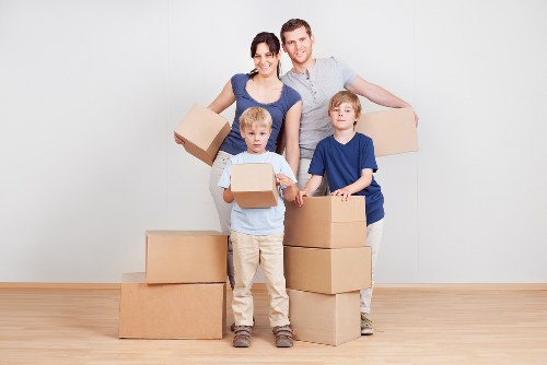 House removal team planning a move near Rotherhithe riverside homes