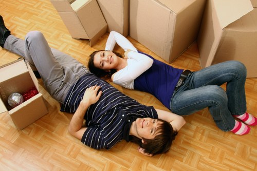 Local removal team loading furniture in Rotherhithe
